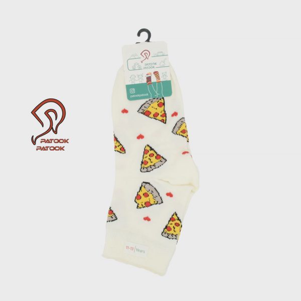 جوراب نیم ساق بچگانه با طرح پیتزا6
